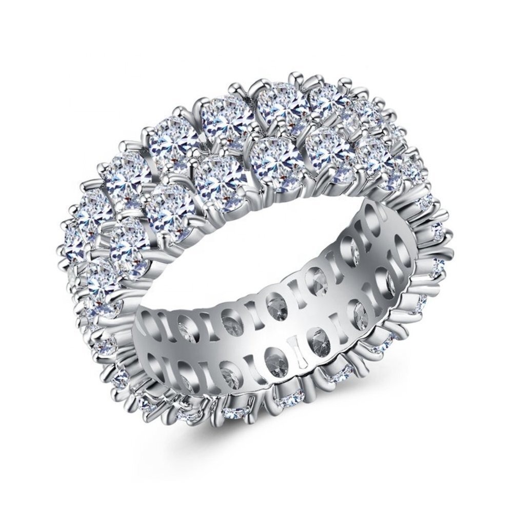 ❤️Exclusive 925 Silver Plated Beautiful White CZ Couples Ring, GPMB1464